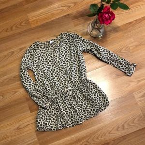 Girls cheetah print long sleeve top